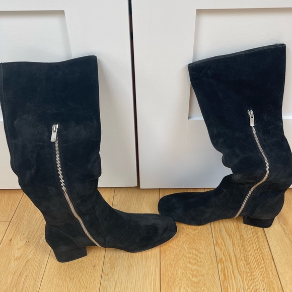 NWT Doen Cannes knee high black suede boots. Size 41. Never worn. - Picture 6 of 7